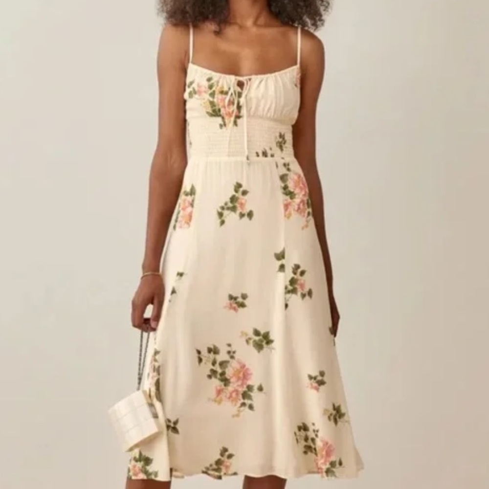 Reformation Bran Dress in Marcona Size 10. Like new.